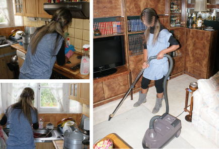 Tests de recrutement de nos auxiliaires pour les tâches ménagères, ménage, aspirateur, nettoyage vaisselle